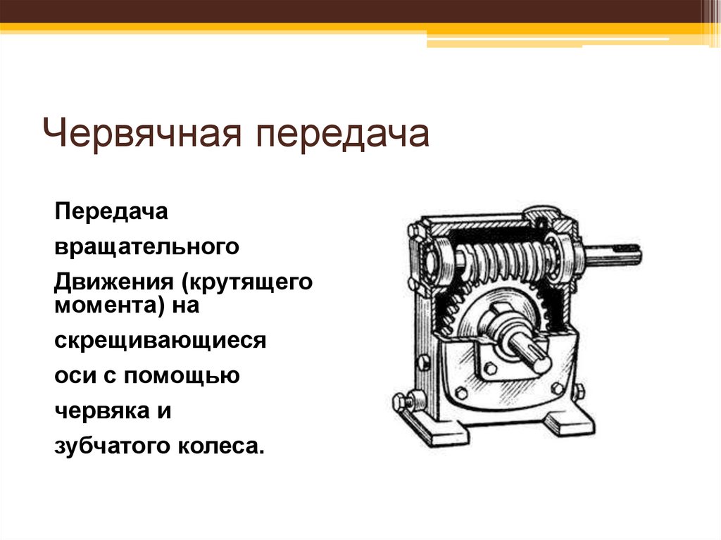 Червячные передачи техническая механика презентация