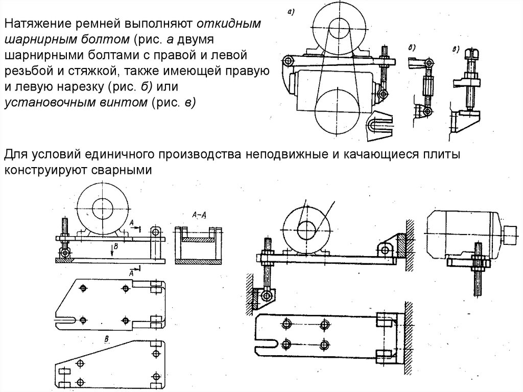 Схема сборки механизма натяжения