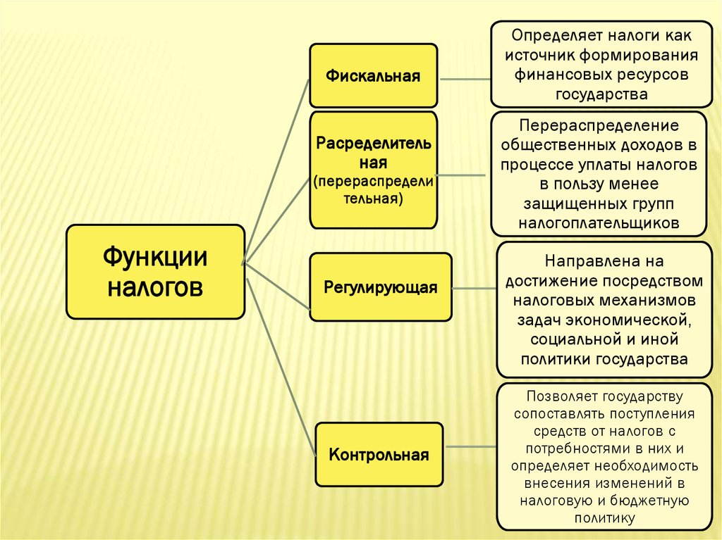 Функции налогов политики