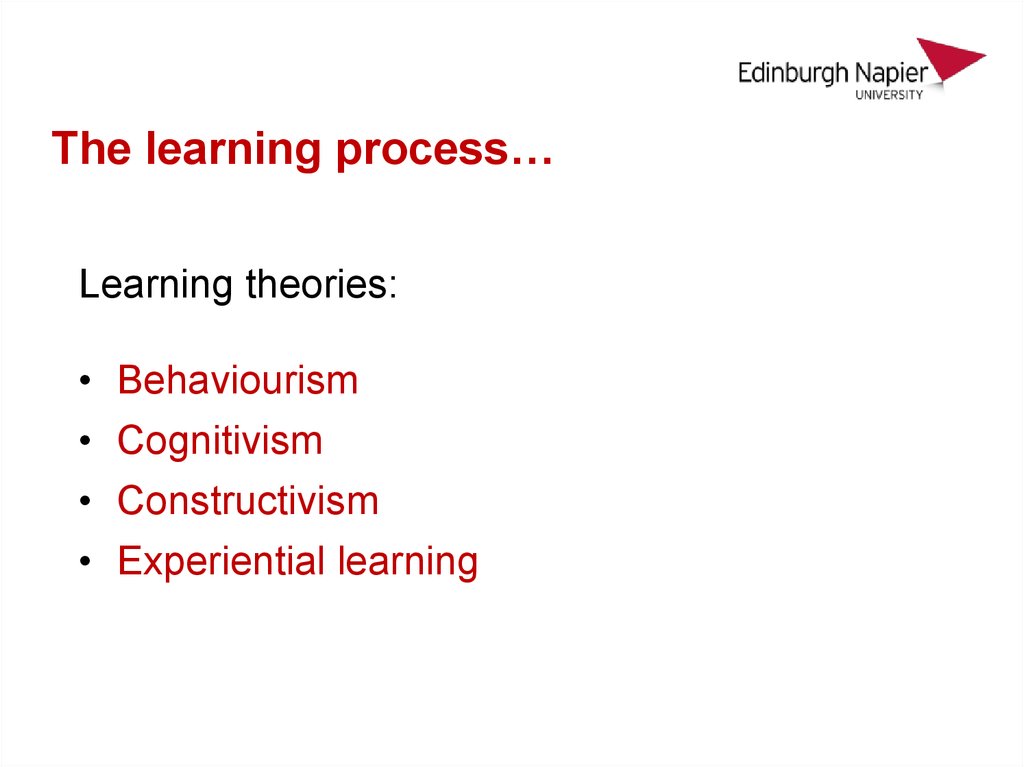 The learning process…