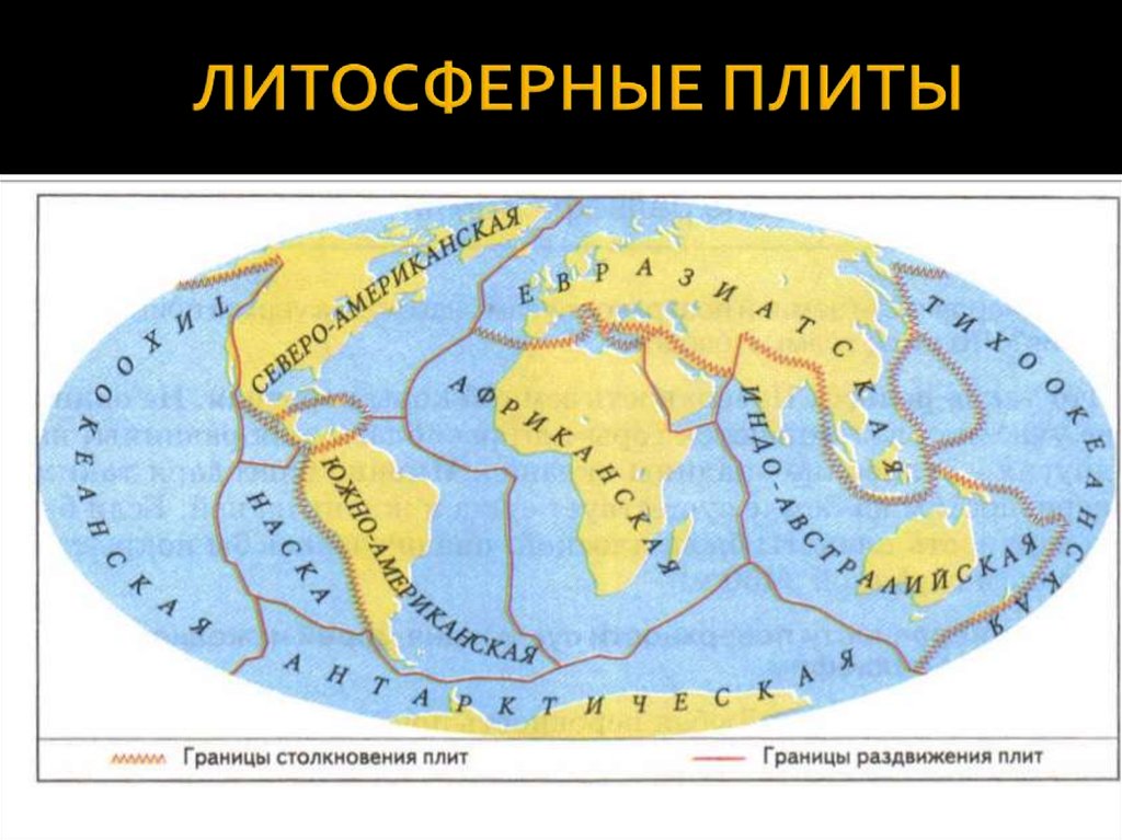 Материковые плиты земли карта