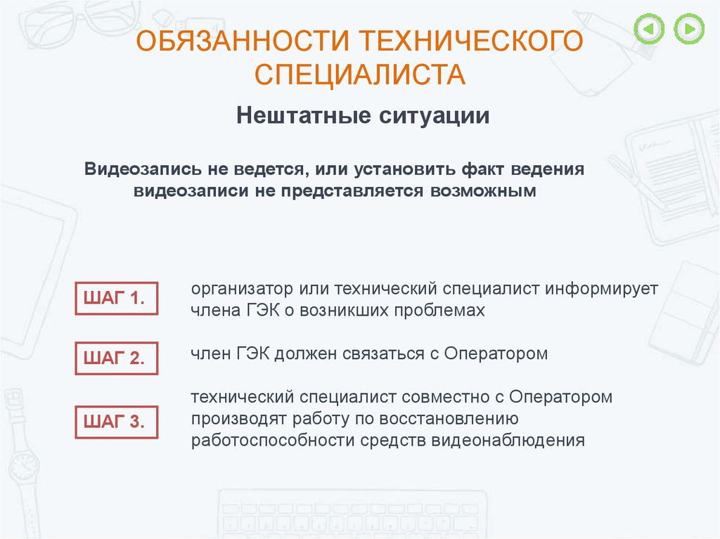 Обязанности технического эксперта по техосмотру