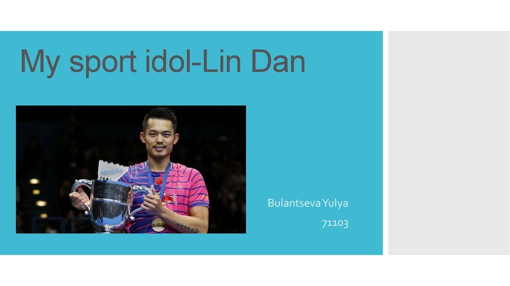 My sport idol-Lin Dan
