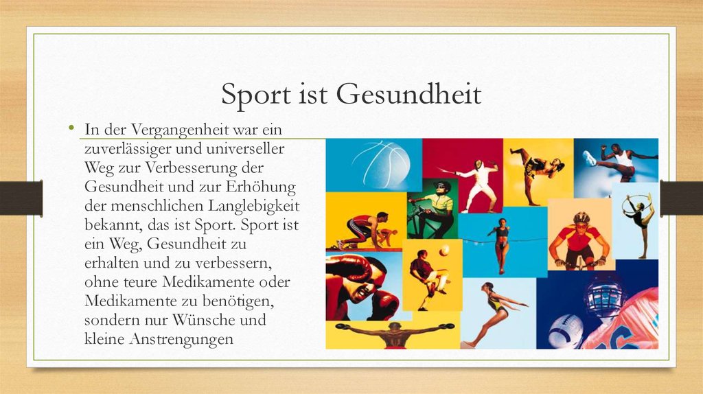 Ist sport. Спорт в Германии на немецком. Sport in Deutschland тема по немецкому. Виды спорта на немецком языке. Здоровый образ жизни на немецком.