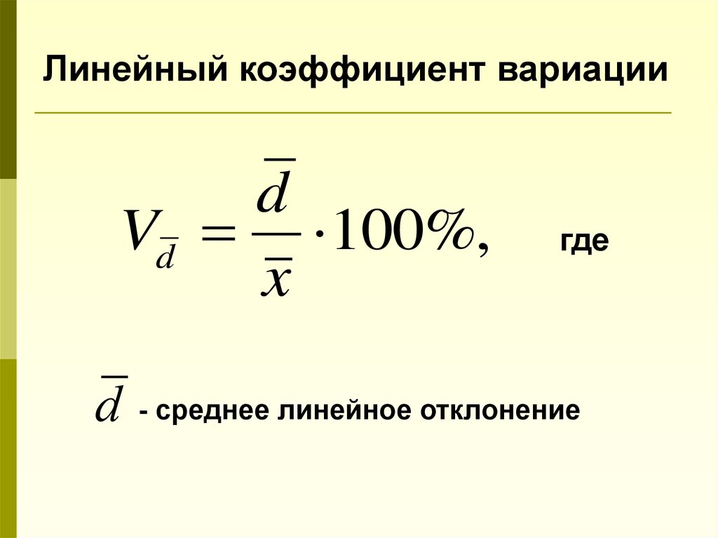 Показатели вариации презентация