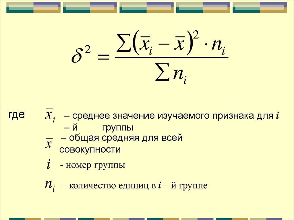 Показатели вариации презентация