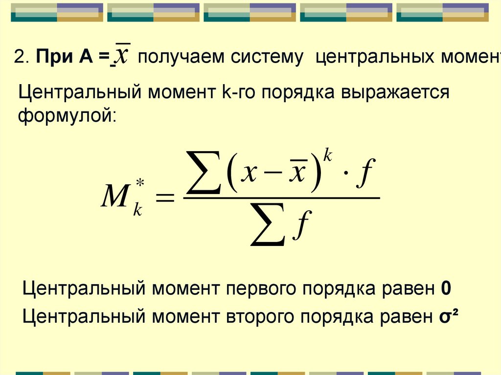 Порядок моментов