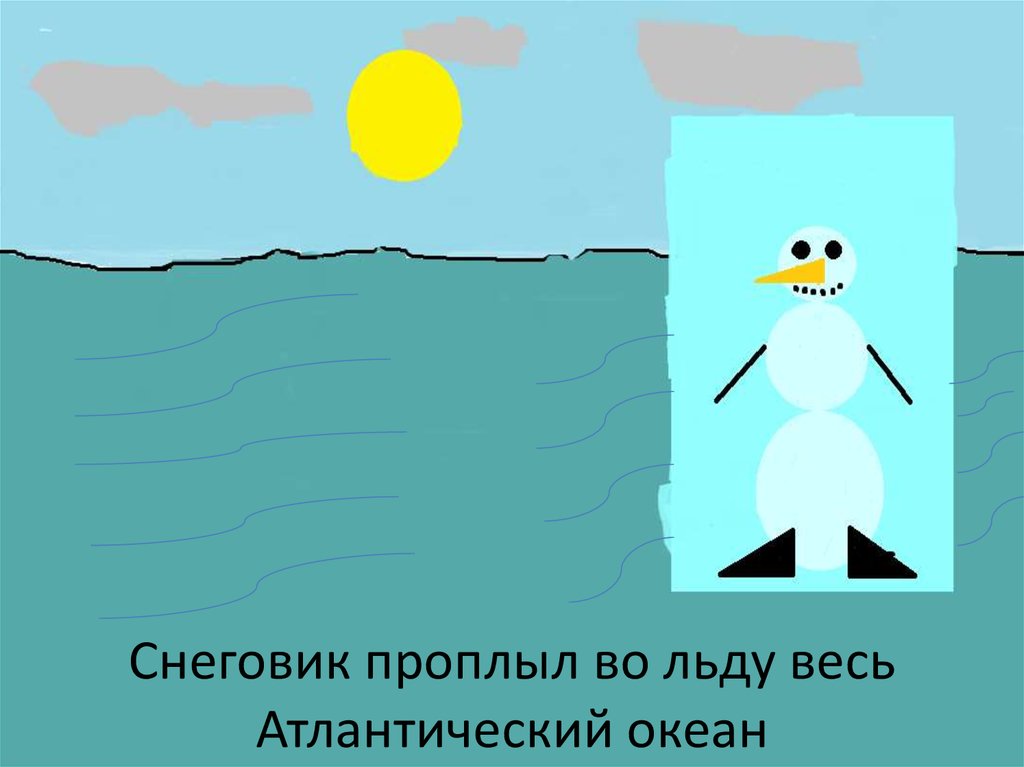 Снеговик проплыл во льду весь Атлантический океан