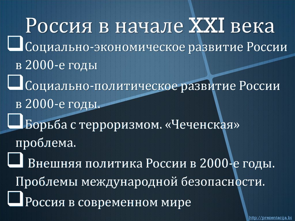 Внешняя политика в начале 21 века презентация