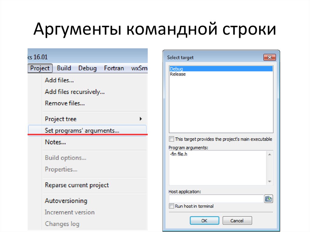 Аргументы командной строки
