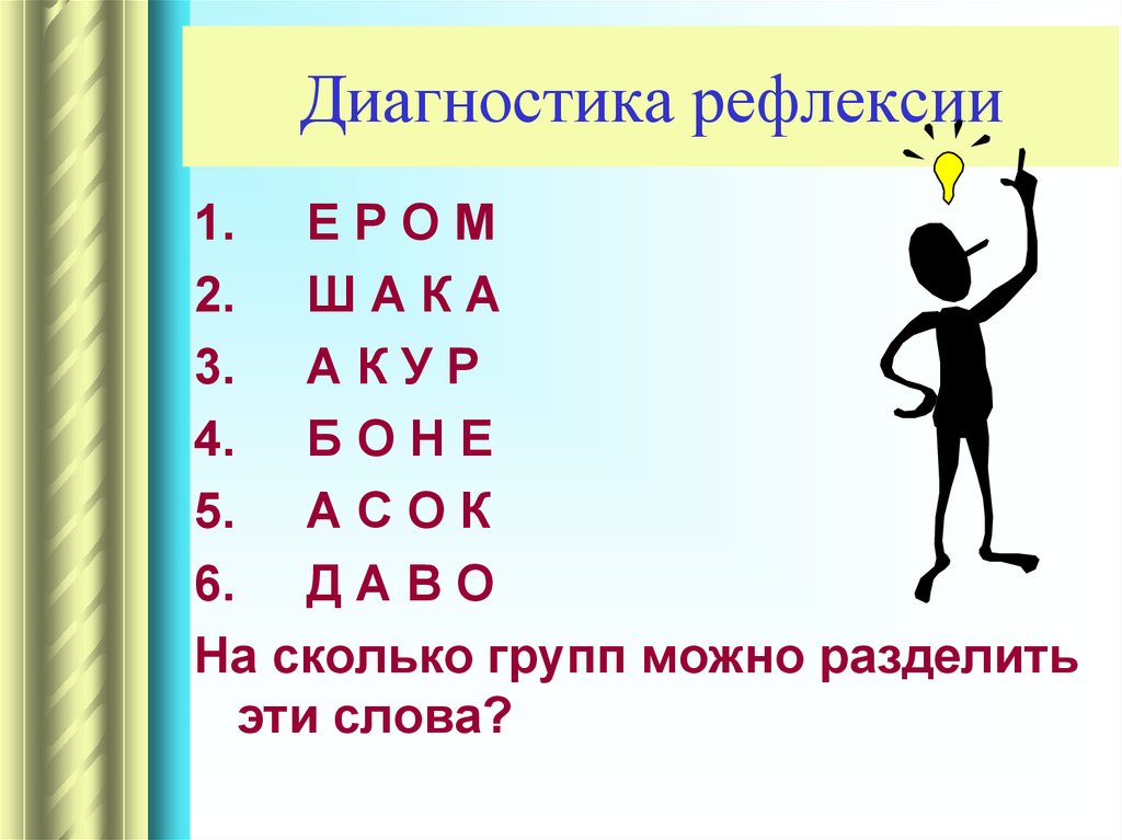 Рефлексия диагностика