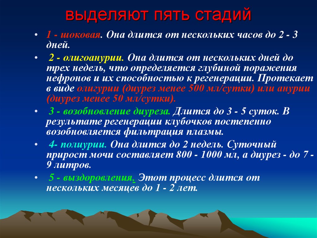 Выделяют пять этапов. Олигоанурия. Олигоанурия картинки. Олигоанурия клинический симптом. Олигоанурия характеризуется суточным диурезом.