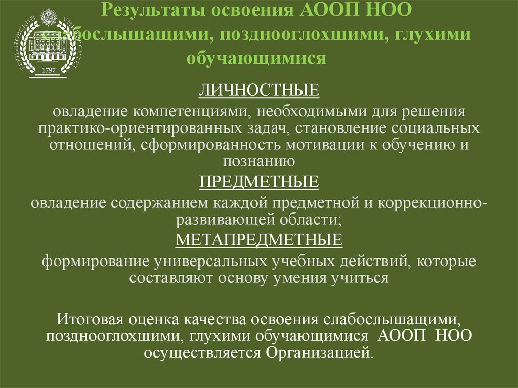 Мониторинг освоения аооп