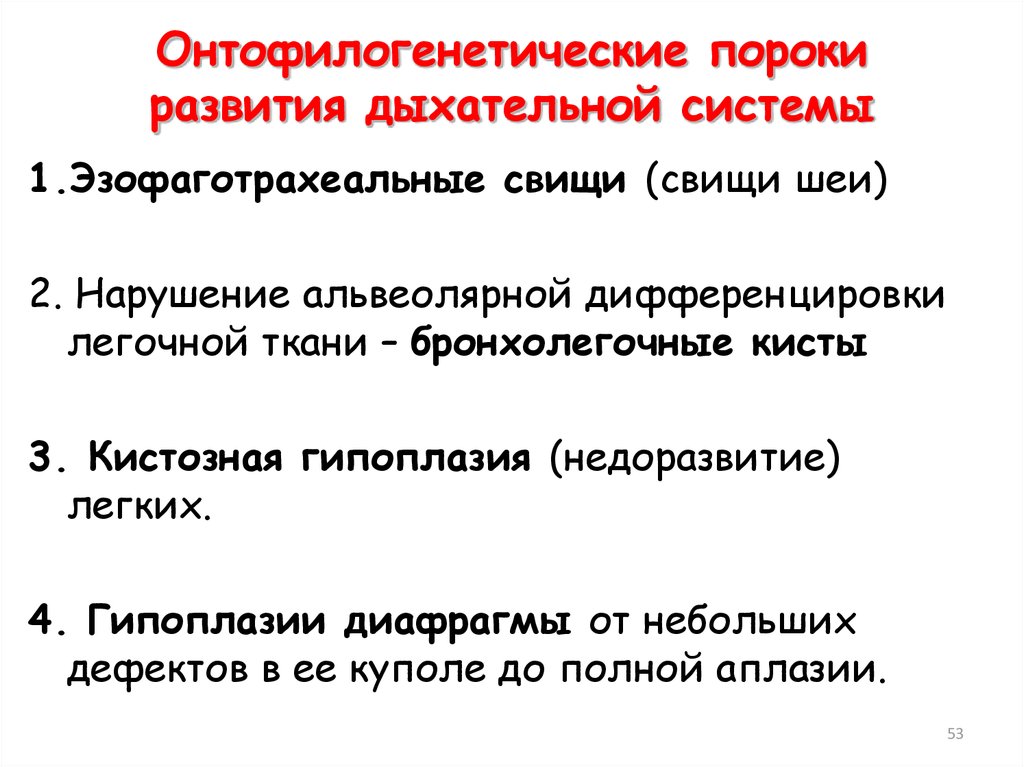 Врожденные пороки развития дыхательной системы презентация