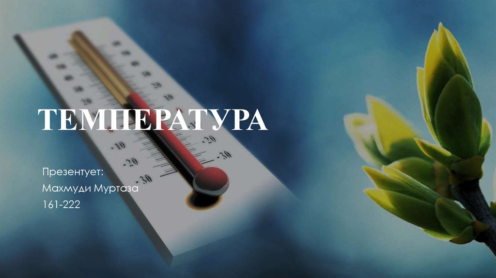 Презентация про температуру