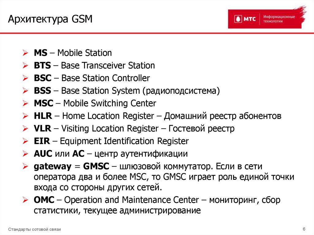 Стандарты сотовой связи. Base Station Controller (BSC). Base Station (BTS).