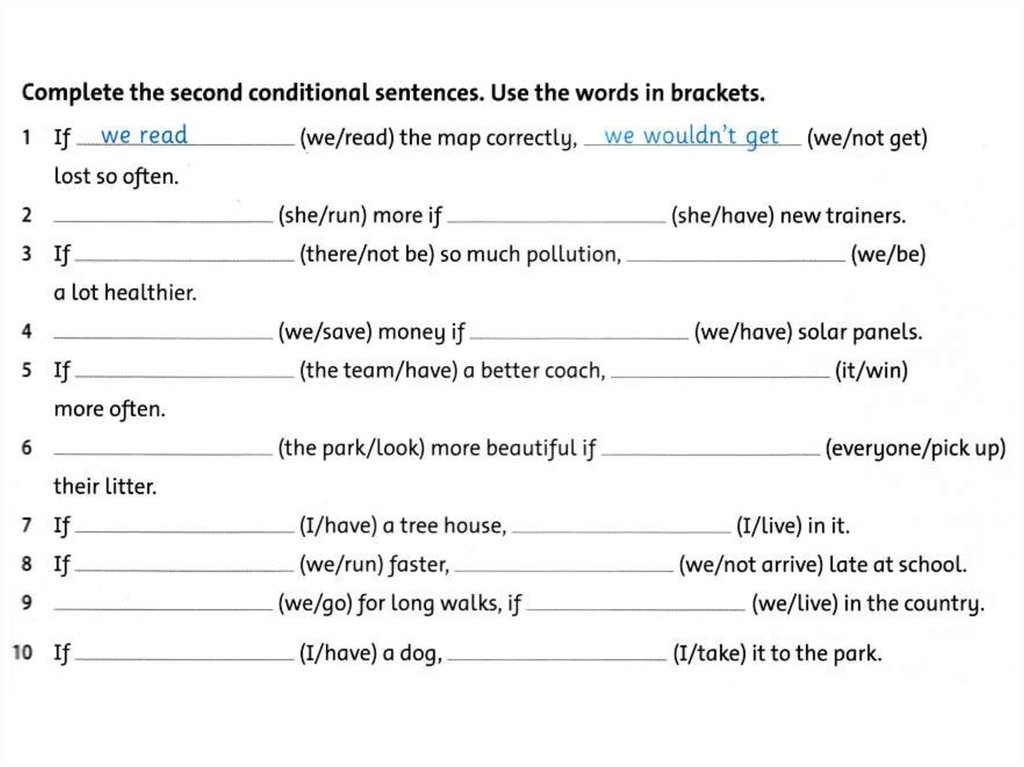 Second conditional exercises pdf