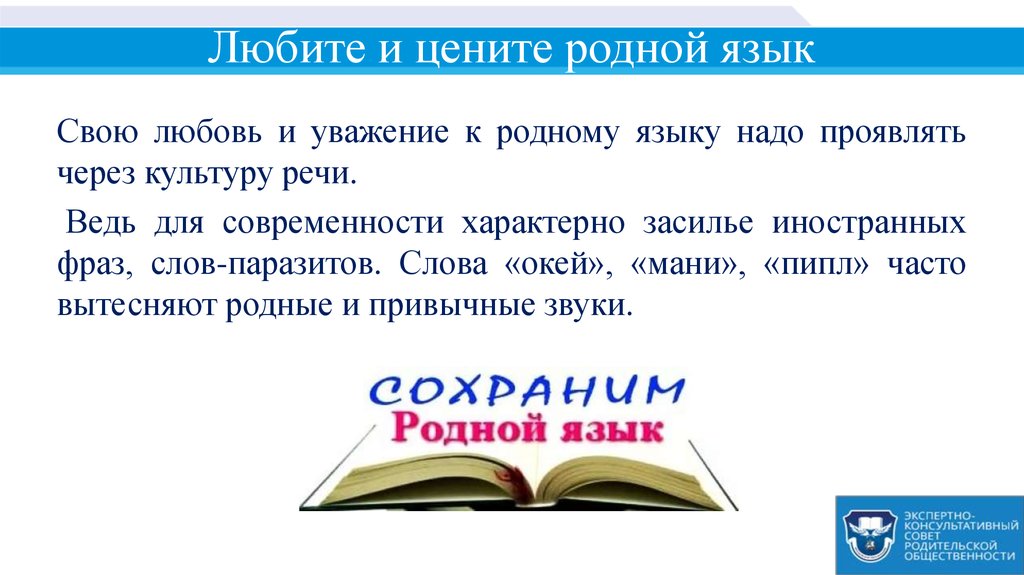 Сохранение родного языка проект