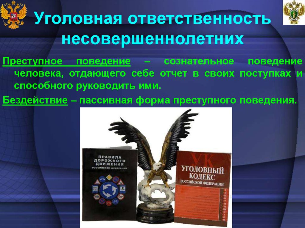 Презентация про уголовную ответственность несовершеннолетних