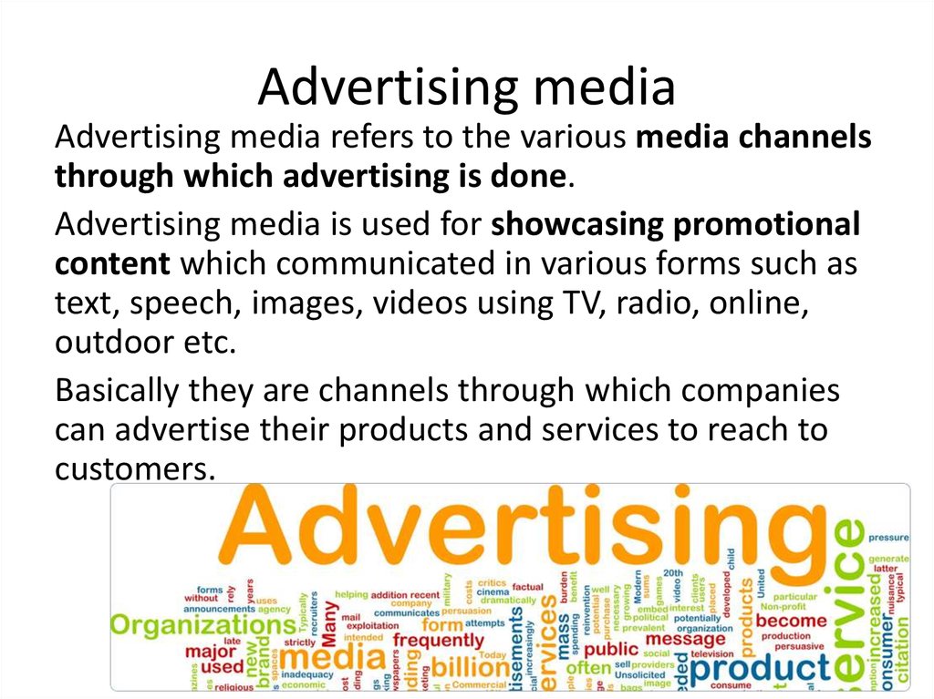 assignment on advertising media