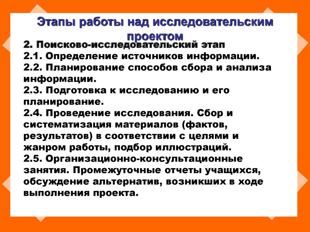 Что необходимо сделать на этапе исследования проекта