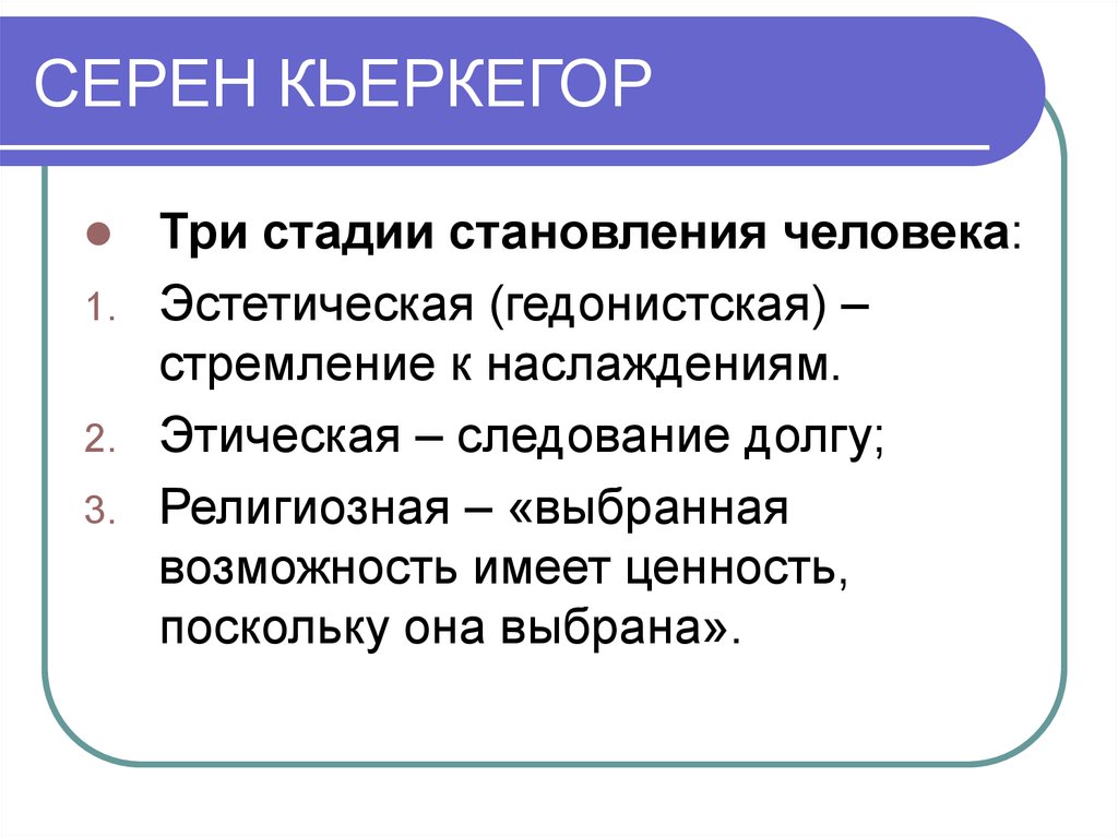 Серен кьеркегор презентация философия