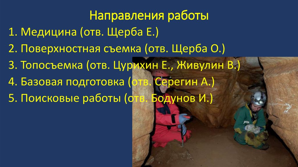 Направления работы