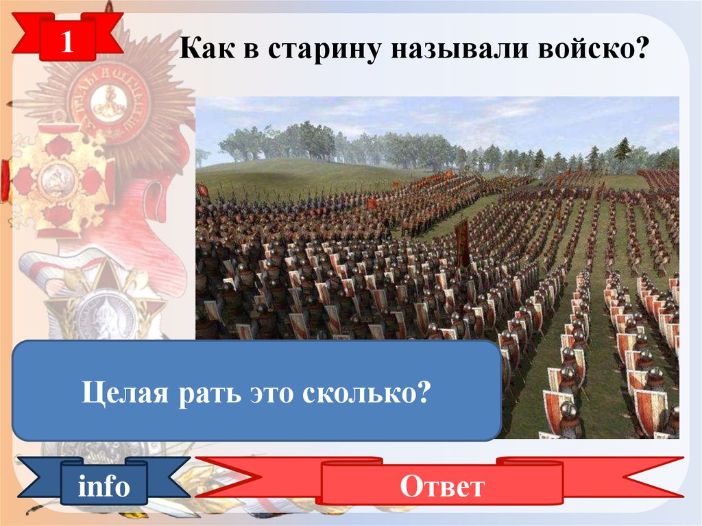 Назовите войско. Рать это сколько человек. Как в старину называли войско. Рать численность войска. Как называли в старину войска.