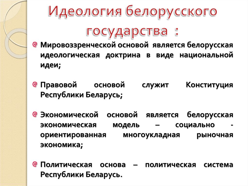 Идеологическая доктрина это. Идеология белорусского государства. Идеологические основы государства. Основы белорусской идеологии. Идеологическая составляющая государства.