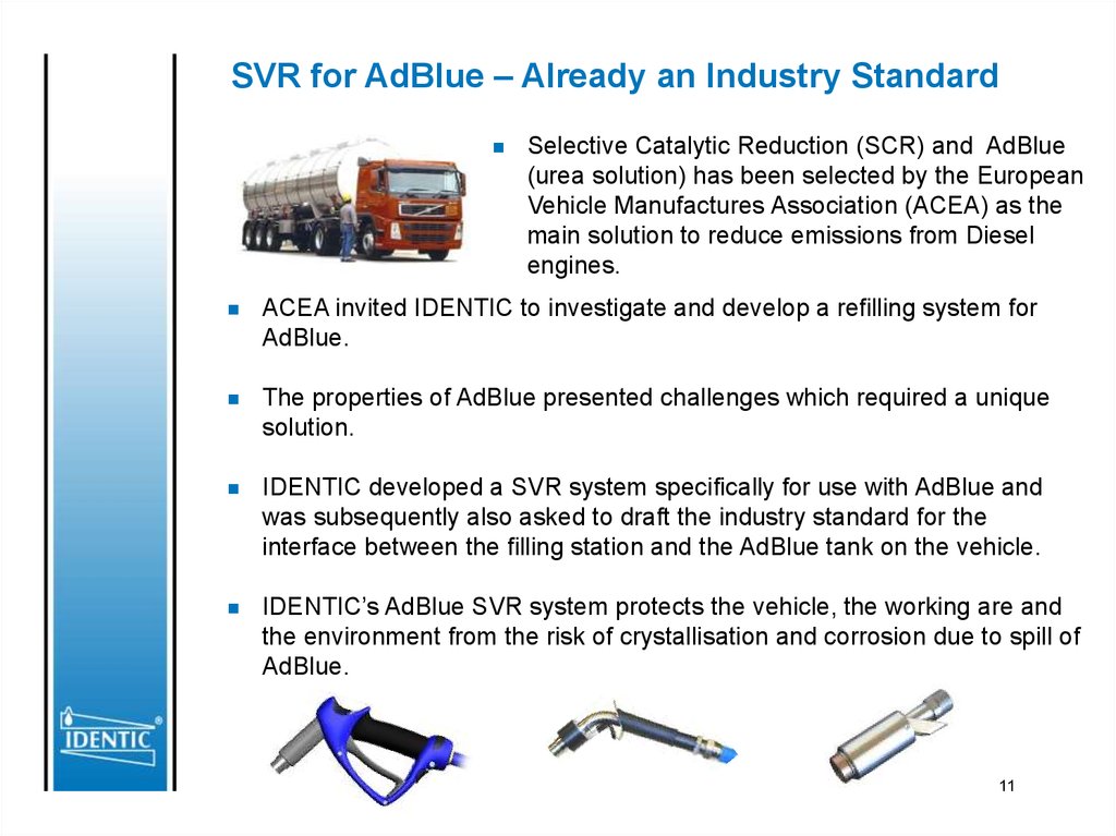 SVR for AdBlue – Already an Industry Standard