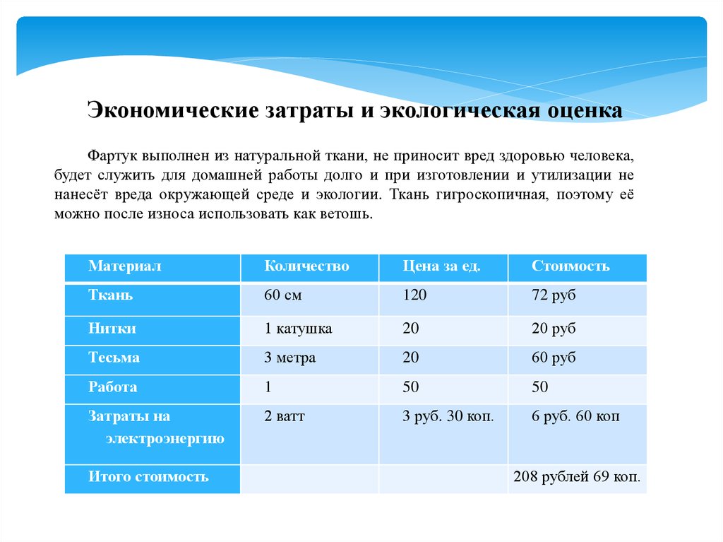 Что такое экономическая оценка проекта по технологии