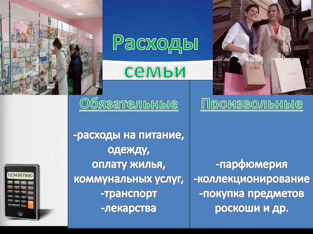 Расходы семьи бывают