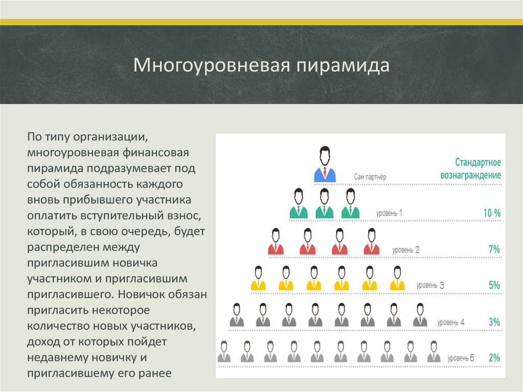 В каком из утверждений содержится отличие финансовых пирамид от реального бизнес проекта