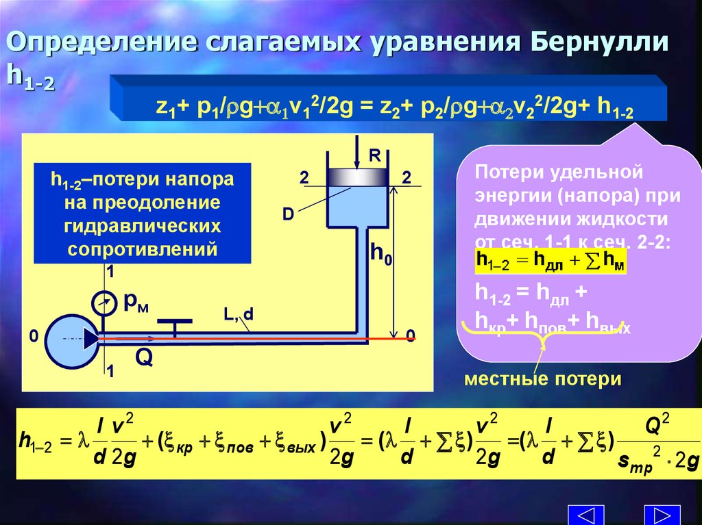 Уравнение бернулли. Уравнение Бернулли для жидкости гидравлика. Гидравлическое сопротивление трубопроводов уравнение Бернулли. V2/2g Бернулли. Уравнение Бернулли v = 2gh.