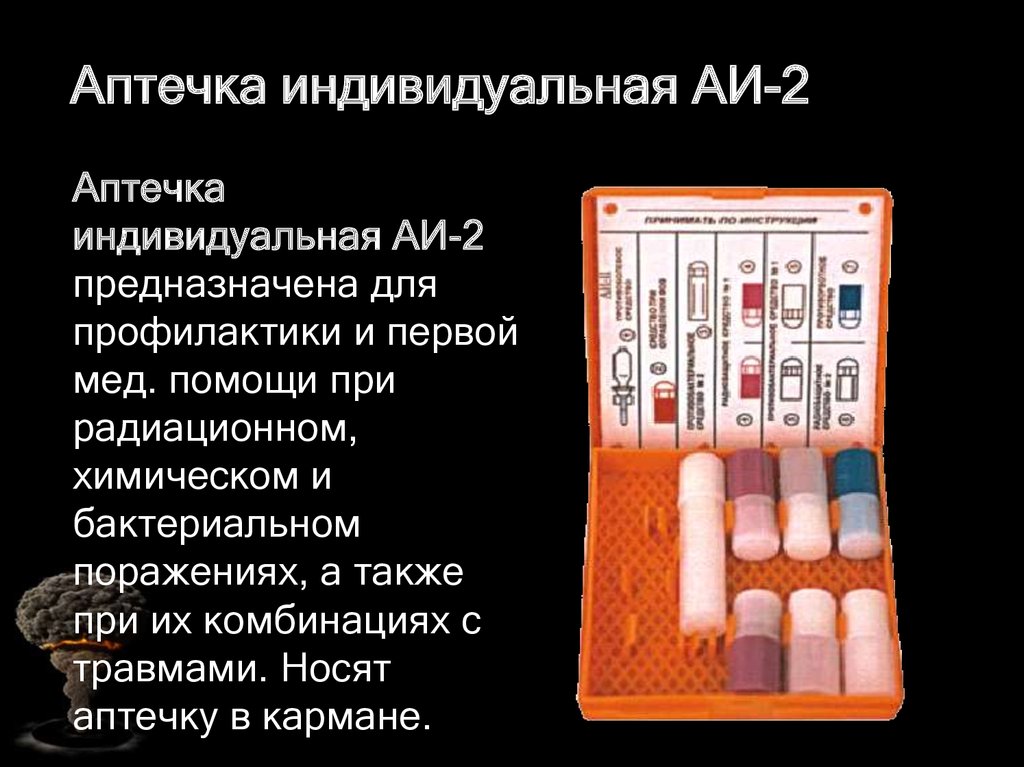 Индивидуальная аптечка военнослужащего состав нового образца