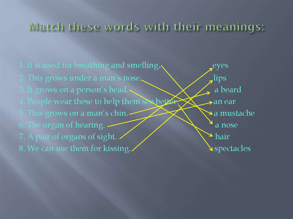 Match these words with their. Meaning of Morphemes. Personal heading это.