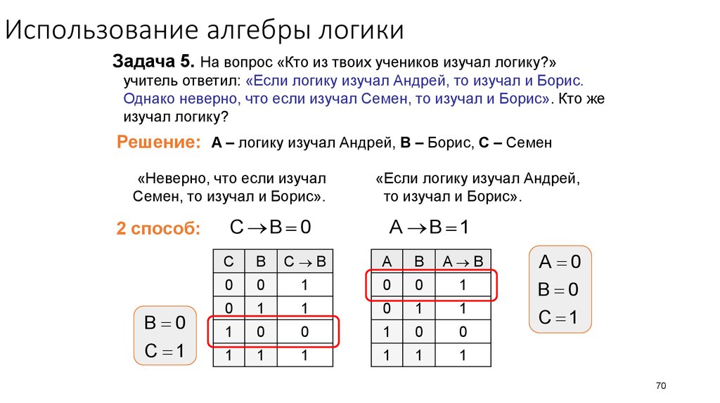 Основы логики и логические основы компьютера презентация