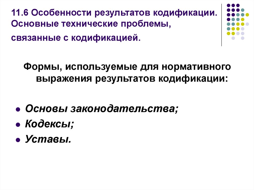 Проблемы систематизации и кодификации административного законодательства презентация