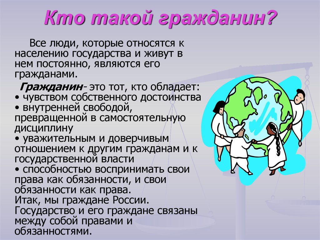 Презентация на тему гражданин россии 7 класс