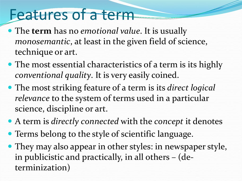 Terms featured