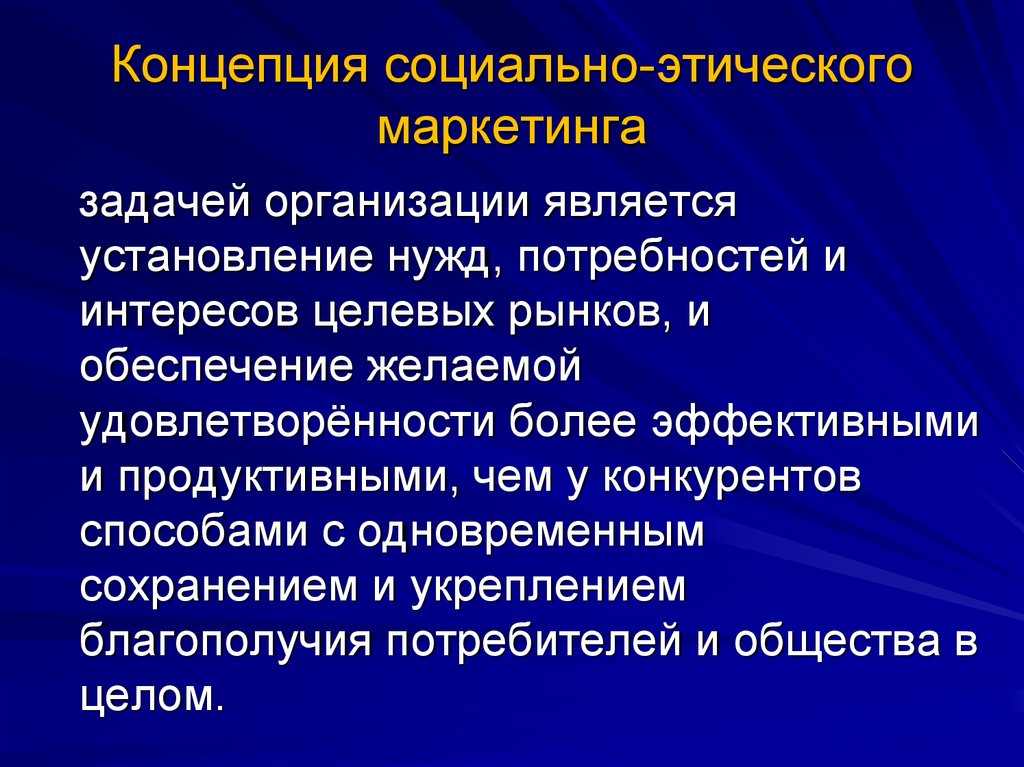 Социальная ответственность и этика маркетинга презентация