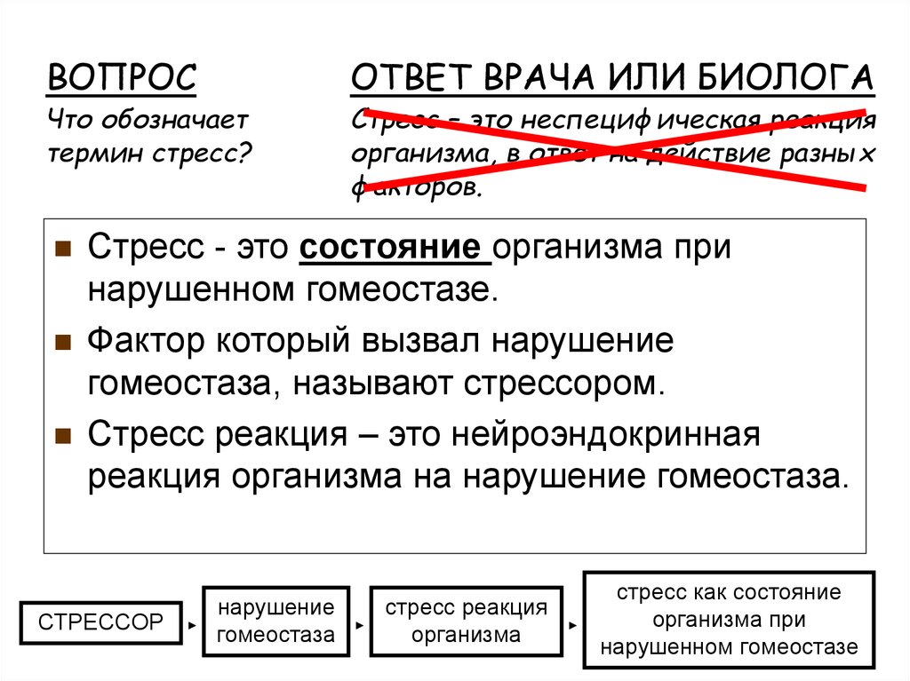 Ответ врача. Дайте определение стрессу и гомеостазу как они связаны. Гомеостаз стресс определения. Реакция на стресс. Что обозначает термин стресс?.