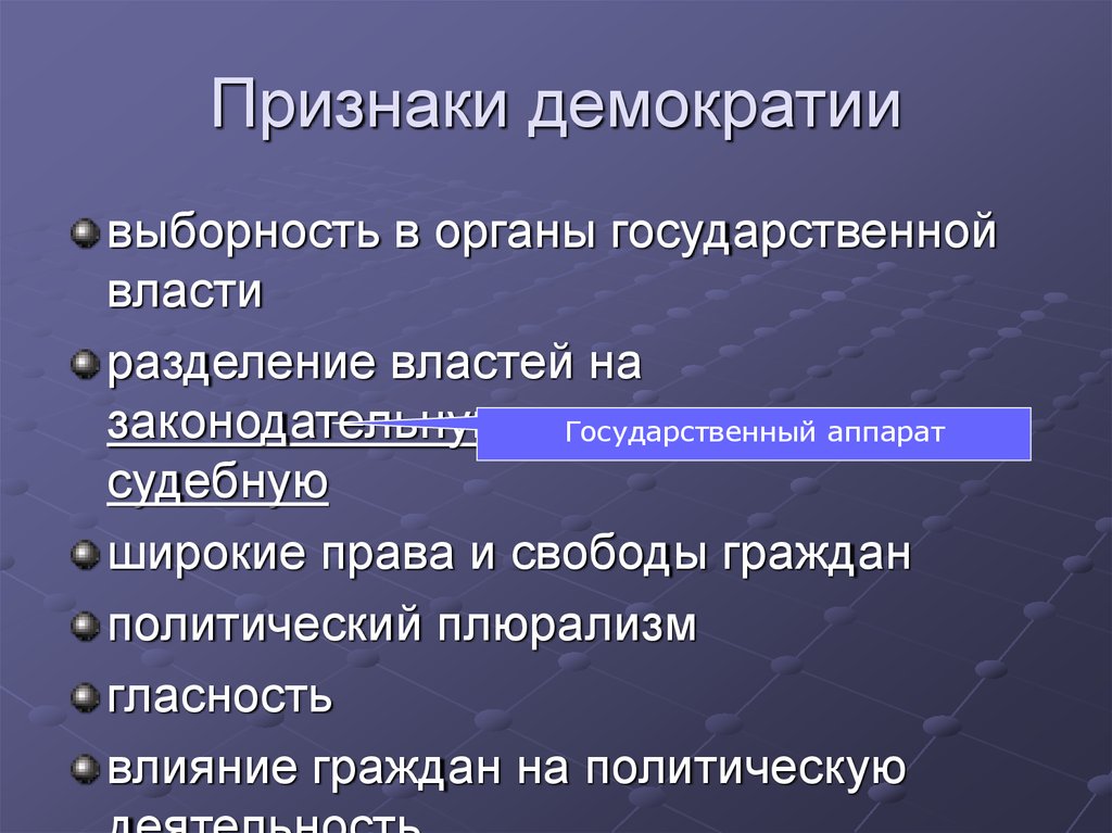 Признаки демократии. Признаки де мокарратиии. Признаки демократизма. Признаками демократии являются.