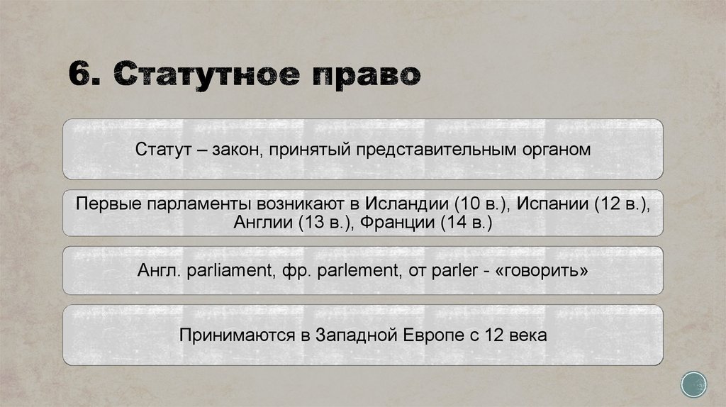 Значение слова статус. Статутное право в средневековой Англии. Статут статус.