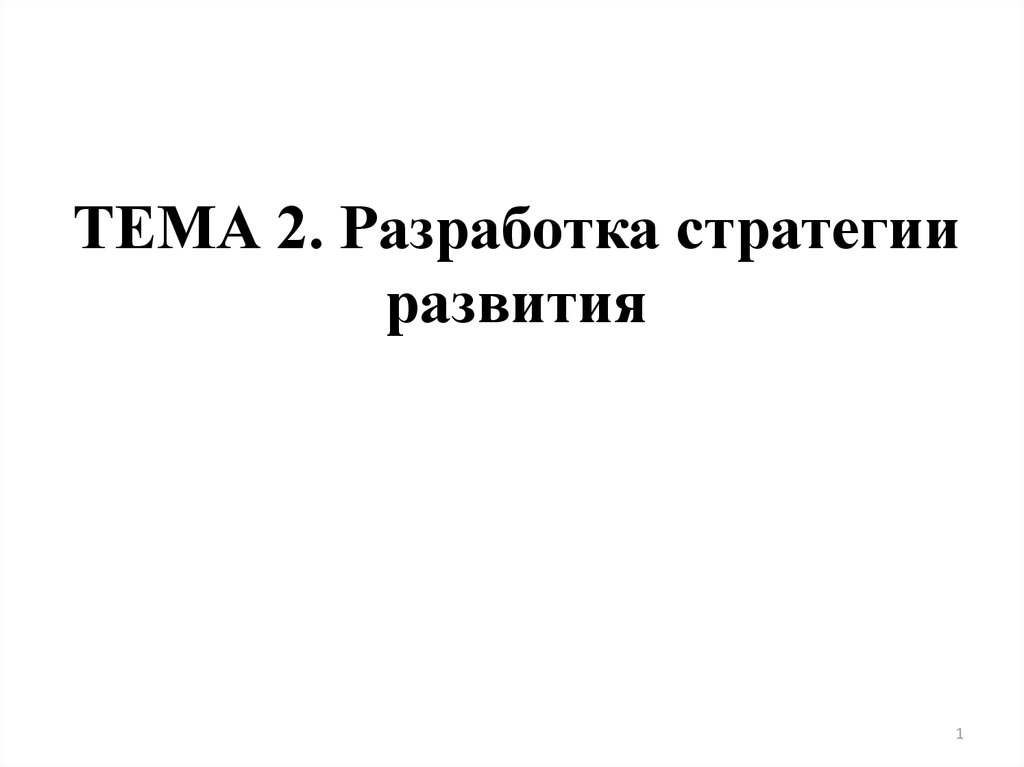 Стратегия развития проекта