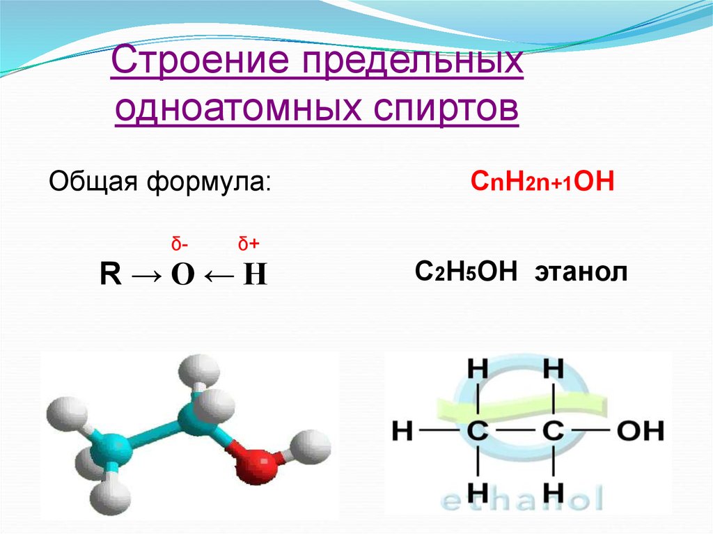 C2h5oh соединение. Общая формула предельных одноатомных спиртов. Общая формула одноатомных спиртов. Формула предельного одноатомного спирта.