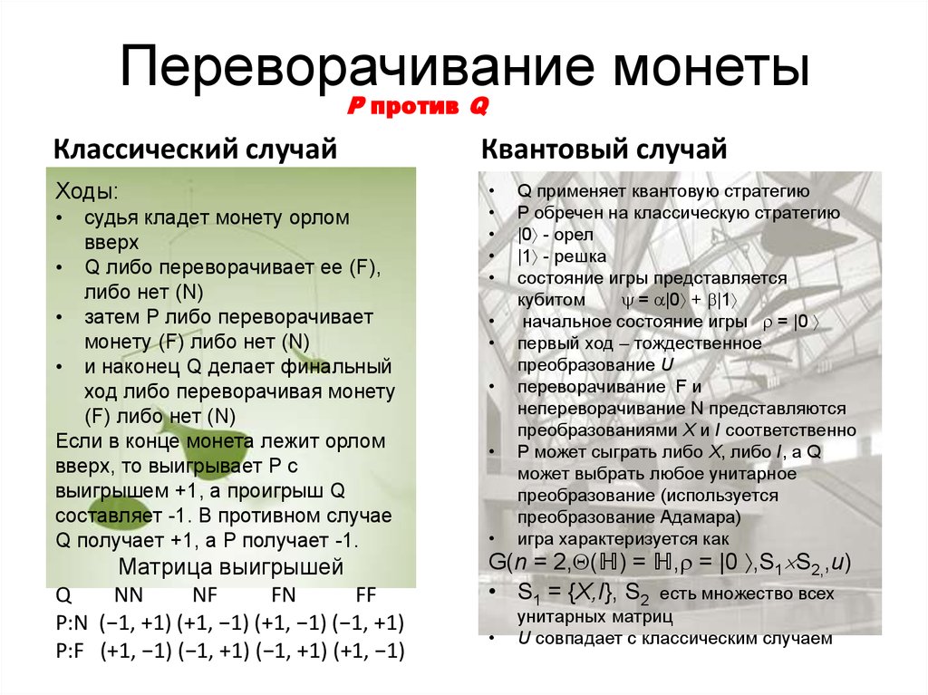 Переворачивание монеты