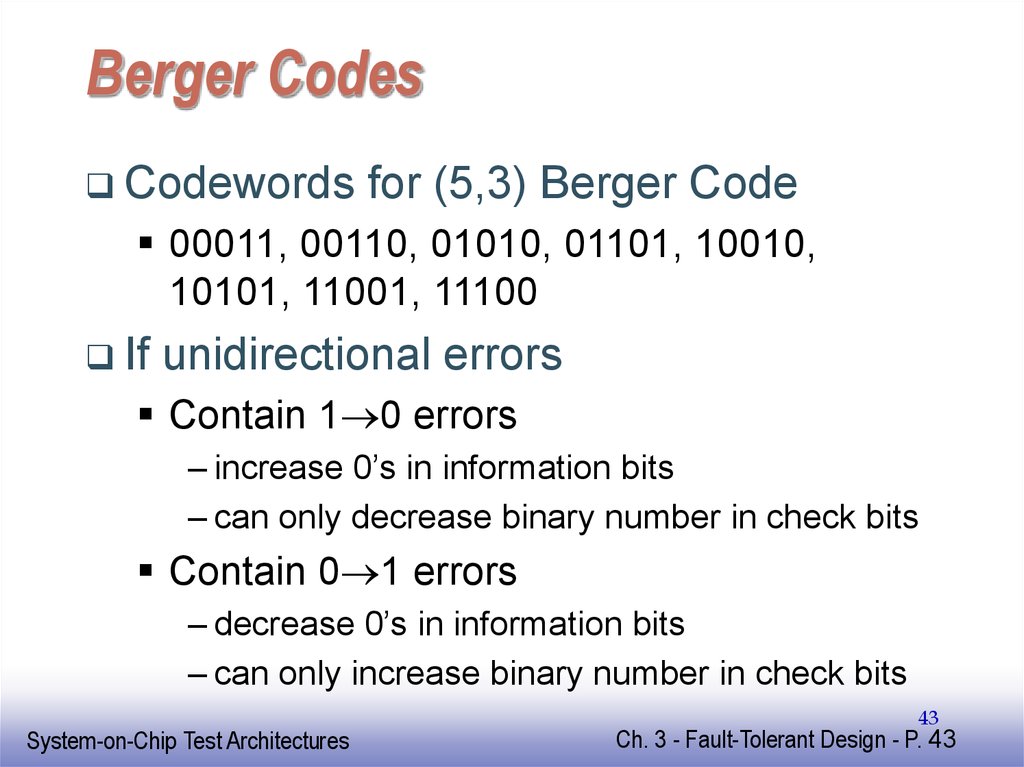 Berger Codes
