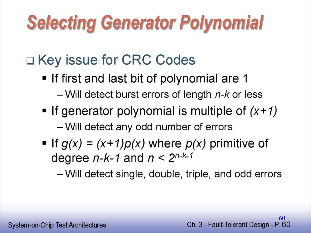 Fault Tolerant Design Online Presentation