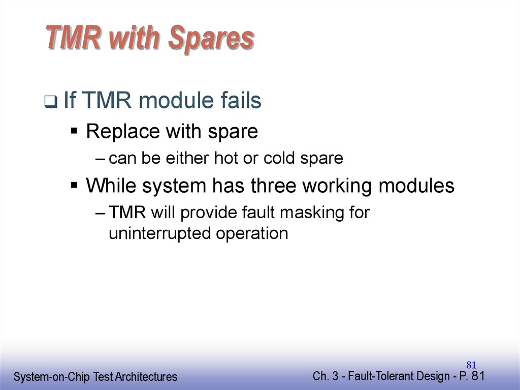 TMR with Spares